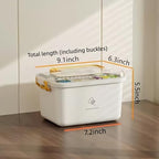 Plastic Medicine Storage Organizer & First Aid Box, Medicine Box with Handles, Multipurpose Medical Supply Organizer with Removable Tray for Home, Office & Travel（small）