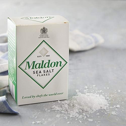 Maldon Salt, Flakes, 4.4 Oz (125g), Kosher, Natural, Handcrafted, Gourmet, Pyramid Crystals 12 Count, Sea Salt, 52.8 Oz