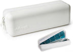 Disposable Daily Contact-Lens Case Organizer,Travel-Friendly, Premium Quality, Water-Resistant Silicone Case with Clearly Labeled R & L, Storage up to 30 lenses (White)