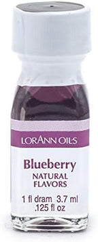 LorAnn Oils Super Strength Flavoring - Used For Candy Making, Flavoring, Baking, Hard Candy, & Flavor Oils - Bold, Natural Flavors 4X Stronger Than Extracts - Blueberry, Pack of 2, 0.125 fl oz