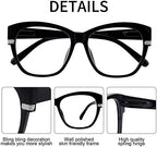 OCCI CHIARI Oversized Reading Glasses for Women Stylish Square Round Readers 1.0 1.25 1.50 1.75 2.0 2.25 2.50 2.75 3.0 3.5