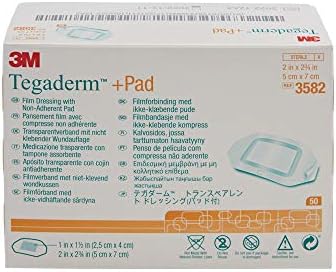 3M Tegaderm Transparent Film Dressing, 2" x 2.75", 50 Count, 1 Pack