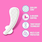 Carefree Thong Panty Liners, Unwrapped, Unscented, 49ct