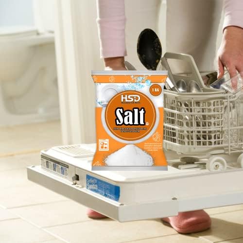 1kg Dishwasher Salt, Powerful Cleaning Dishwasher Salt, softener salt, Best For Laundry Kitchen Dish Washing, Compatible to All Water Softner Machines, Premium Food Grade 100% Genuine British Salt (4)