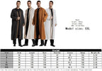 Qianliniuinc Thobe for Men Abaya Islamic Clothing - Muslim Kaftan Dubai Arabic Robe Loose Fit Casual Prayer Wear