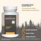 Mountain Peak Nutritionals Osteo Supplement - Organ & Strong Bone Support, Promotes Bone Health - With Vitamins D3, K2, Calcium, and Magnesium - Bone Building & Strengthening (240 Vegetarian Capsules)
