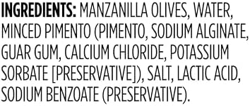 Amazon Grocery, Pimento Stuffed Manzanilla Olives, 7 Oz