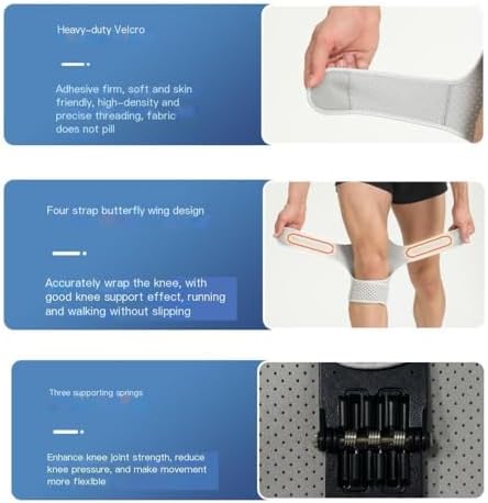 Assist Knee Power Walker - Joint Leg Support Exoskeleton for Elders, Hiking Stair Climbing Aid (Gray)