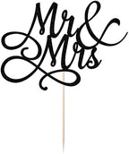 Kaoenla Mr and Mrs Cake Topper, Bride and Groom Logo Wedding, Engagement Cake Topper, Bridal Shower Party Decorations