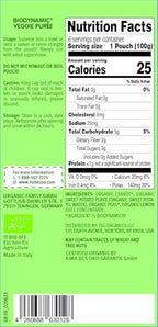 Holle Organic Baby Food Pouches - Veggie Bunny Baby Puree with Carrots, Peas and Sweet Potato - (12 Pack) Organic Baby Snacks + Fruit and Veggie Pouches for Weaning Babies 6 Months and Older