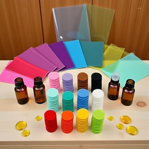 120 Pcs Colour Essential Oil Diffuser Locket Necklace Refill Pads/Aromatherapy Diffuser Necklace Replacement Pads/Thickened/Washable/Highly Absorbent for Aroma Diffuser Pendant Aromatherapy Diffusers