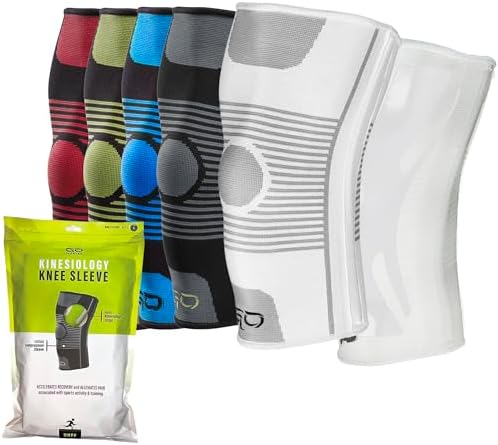 Kinesiology Knee Compression Sleeves - Professional Knee Braces for Men and Women for Joint Pain Relief, Swelling, ACL, MCL, Inflammation Relief, FSA and HSA Approved