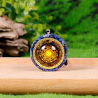 Day Day Up Orgonite Necklace - Sri Yantra Rotatable Pendant For Anti Stress Anxiety & Meditation - Malachite And Tiger Stone For Spiritual Healing & Positive Energy