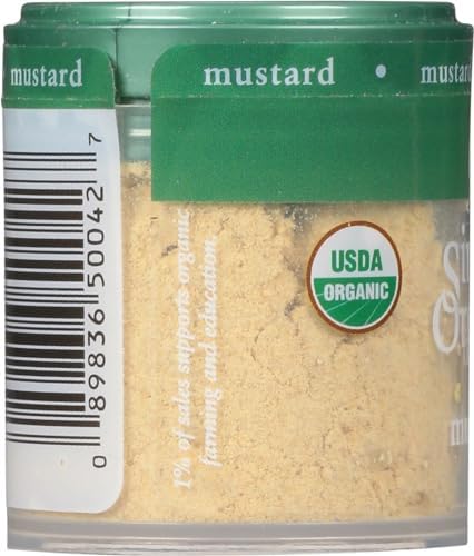 Simply Organic Mustard Seed Ground, Certified Organic, Kosher, Mini Spices | 0.46 Ounce (Pack of 6)