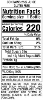 Mis-tic Vibrant Flavor Orange Carrot Juice 16 fl oz - 12 Bottles (Pack of 12, Orange Carrot)