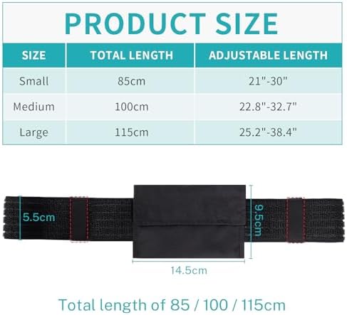 Peritoneal Dialysis Belt, Breathable Mesh PD Catheter Fixation Belt, Used for Safe Gastric and Abdominal Feeding of Peg, G, J Tubes for Male and Female Adult Patients, with Storage Bag(Black,L)