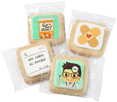 Get Well Soon Gift Cookies Basket Box 4 PACK For Kids and Adults After Surgery Care Package Feel Better Sick | Nut Free | Kosher