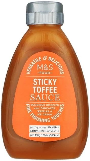 M&S Sticky Toffee Desserts Sauce 310g x 2 pack - pour over pancakes, Waffles and more