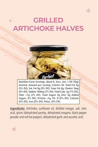 Perfect Choice Grilled Artichoke Halves in Oil - Delicious for Salads, Pizzas & More - 9.9 oz (Pack of 3)
