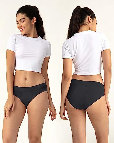 Neione Period Underwear for Women Mid Rise Menstrual Panties Modal Hipster Briefs Soft Stretch