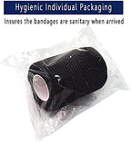 [12 Pack-3" x5Yards] MINGYUE Self Adhesive Bandage Wrap,Athletic Tape,Sports Tape,Wrist and Ankle Wrap Tape,Cohesive Bandage for Vet Tape(Black)