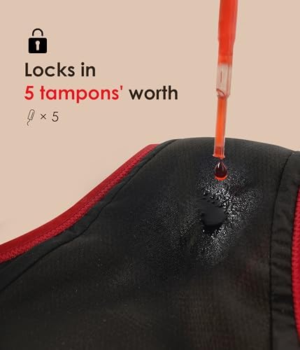 Period Underwear for Women, Leak-proof Reusable High Waisted Briefs Menstrual Panties, Heavy Flow, Cotton 3 Pack