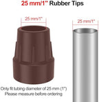 supregear Cane Tips 1 inch, Heavy Duty 1 Inch Walking Cane Tips Replacement of Rubber Tips 25mm/1", 2-Pack