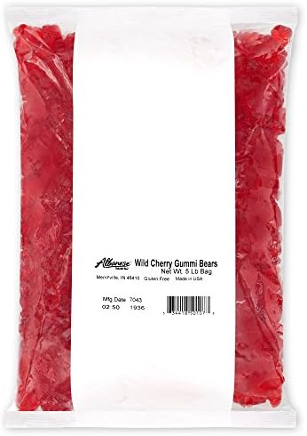 Albanese Candy, Wild Cherry Gummi Bears, 5-pound Bag