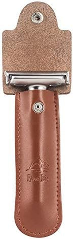 Double Edge Leather Razor Case -Genuine Leather Double Edge Safety Razor Perfect for Any Safety Razor. Keeps Your Razor and Razor Blade Safe. Extra Wide top to fit All Kinds of Razors