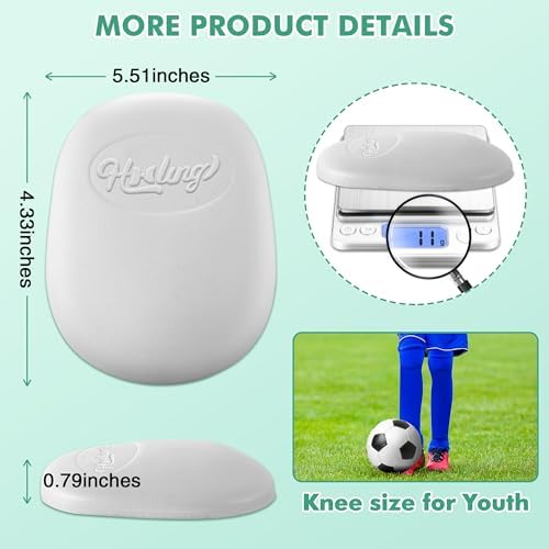 HooLing 4 Pcs Football Knee Pads for Youth, Skill Positions Sports Ultra Light Knee Sleeve for School Team Boys Girls Anti Collision Basketball Volleyball Soccer Cycling Wrestling Protector