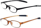 Lightweight Reading Glasses,Flexible(Memory Plastic) Readers, Men and Women