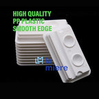 200 PCS Dental Disposable 2 Hole Mixing Wells, PMU Practice Kit, PMU Ink Tray, Microblading & PMU Pigments, Pigment Cups, Microblading Supplies (White, 200)