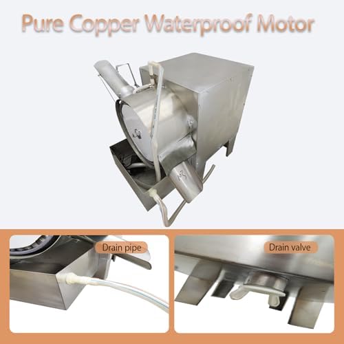 110V Automatic Egg Surface Washer Single Row Cleaning Machine for Chicken Duck Goose Eggs, 201 Stainless Steel Shell Nylon Brush for Commerical, 2000 Pcs/H 280W