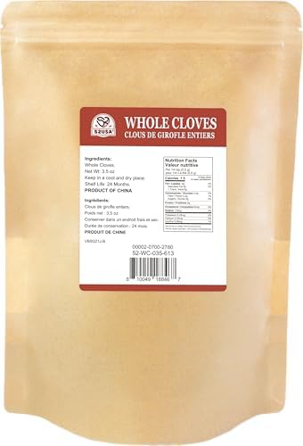 52USA Cloves Whole 3.5 oz (Pack of 1), Great for Food, Tea, Baking and Meats, All Natural | Non GMO | Kosher | Vegan | Gluten Free