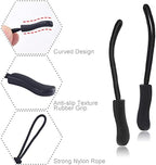 CooBigo 12Pack Zipper Pull Replacement, Golf Bag Parcord Zipper Pull Tab Replacement for Backpack, Jackets, Pants, Boots, Coats, Luggage - Balck(Universal Extender)