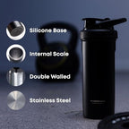 Smartshake Insulated Stainless Steel Blender Shaker Cup for Protein Mixes, Shakes and Pre Workout – 750ml 25oz Double-Walled Vacuum Insulated Water Bottle for Cold Drinks – BPA-Free (Dusty Plum)