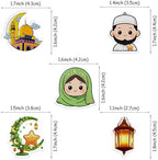 50 PCS Edible Ramadan Cake Toppers Wafer Paper Mosque Lantern Crescent Moon Halal Cupcake Toppers Edible Eid Mubarak Party Decorations for Islamic Muslim Theme Ramadan Kareem Party Supplies