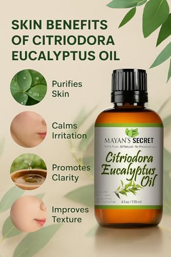 Citriodora Eucalyptus Essential Oil - Huge 4 OZ - 100% Pure & Natural – Premium Grade Amber Glass Bottle and Dropper