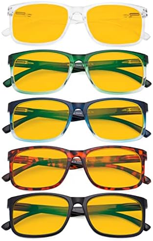 Eyekepper 5-pack Large Frame Reading Glasses - Stylish Reader Eyeglasses for Men Women Reading