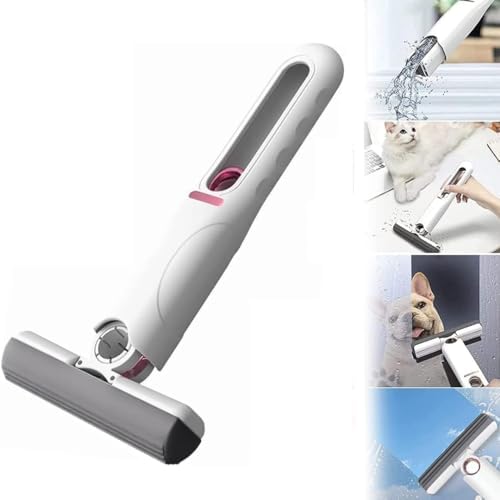 Portable Mini Mop - Self-Squeeze Mop, Wet & Dry Use, For Bathroom, Kitchen, Desktop, Glass, Living Room, Car (1 Sponge Head + 1 Squeeze Handle)
