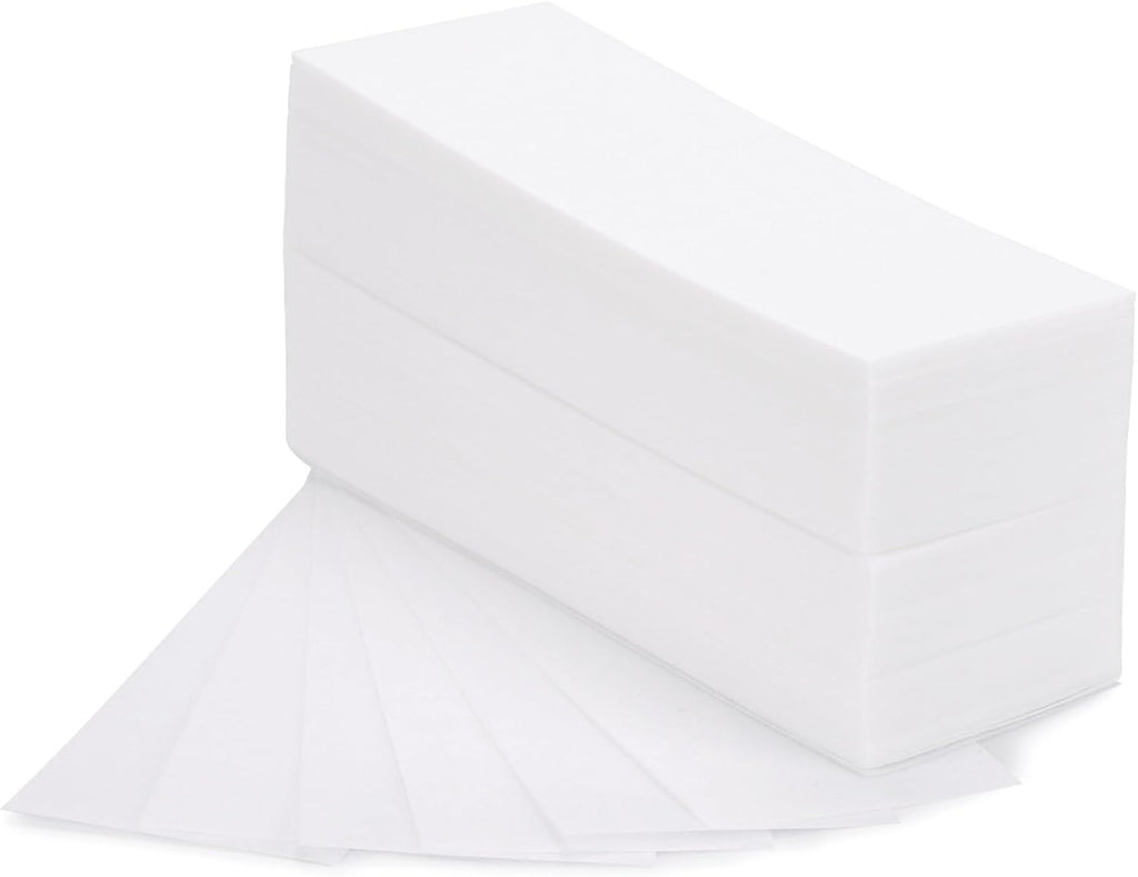 200 Pieces Large Non Woven Wax Strips 7.5 x 2.6 Inches Body and Facial Hair Removal Waxing Strips Soft Waxing Paper Sheets