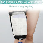 Leg Bag Mesh Holder with Pocket for Urine Collection Bags Nephrostomy Foley Urinary Catheter Stabilization Device Suprapubic Drainage Cath Kidney Failure Supplies Wheelchairs Men Women Pack of 1