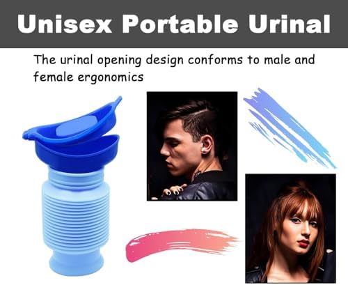 750ML Emergency Urinal, Pedestal Urinal, Pocket Toilet for Men Women, Pee Bottles with Sealed Lid Collapsible Portable Urinals for Camping Travel Car Traffic Jam