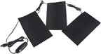 USB 5V 2A Electric Heating Pad - 3-Temperature Adjustable Body Warmer for Camping/Indoor Use (17.5x10cm, Black) - Portable Foldable Heating Pad‌