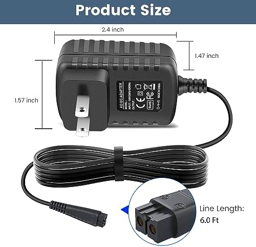 5.4V Charger for Panasonic Arc3 Arc4 Arc5 Shaver Compatible with Panasonic ES-RT31 ES-LT2A ER-SB40 ES-ED70 ES-LL21 ES-WD22 ES-LA63 ES-LF30 ES-RF31 ES-WS10 Shaver Adapter Power Cord