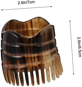 Yak Horn Massage Comb Fine Teeth Hair Cleaning Shampoo Brush Scalp Massager Lightweight Portable Hair Care Tool for Stress Relief and Blood Circulation