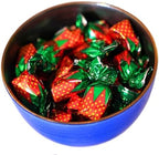 Strawberry Bon Bons Candy 2 lb Bag – Hard Shell Chewy Center Individually Wrapped Sweets Bulk Fruit Treats Classic Retro Flavor