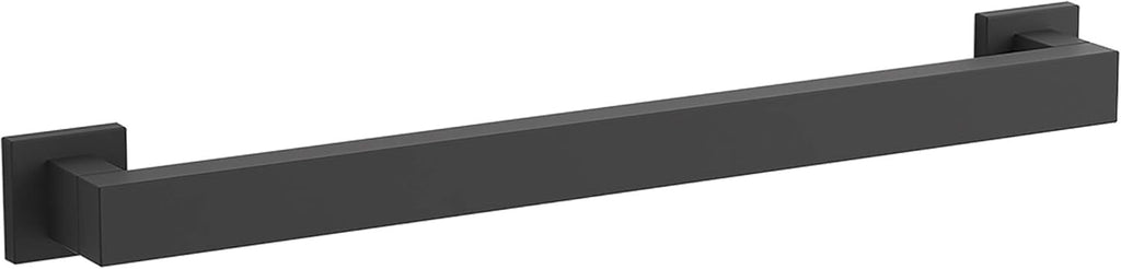 KOHLER K-23294-BL Square 18 Inch Grab Bar, Installation Hardware Included, 300lb Capacity, Matte Black