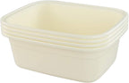 12 Quart Plastic Small Dishpan/Wash Basin, 4-Pack
