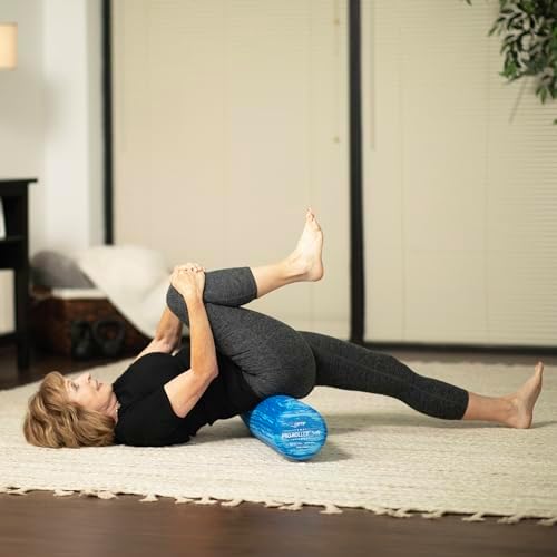 OPTP PRO-Roller Soft Density Foam Roller – Low Density Soft Foam Roller for Physical Therapy, Pilates, Yoga Foam Roll Exercises, and Muscle Recovery- Blue 36" x 6"
